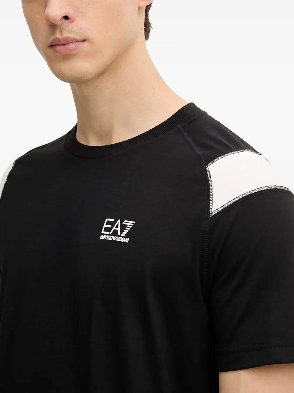 Ea7 Emporio Armani T-shirt met logoprint Zwart