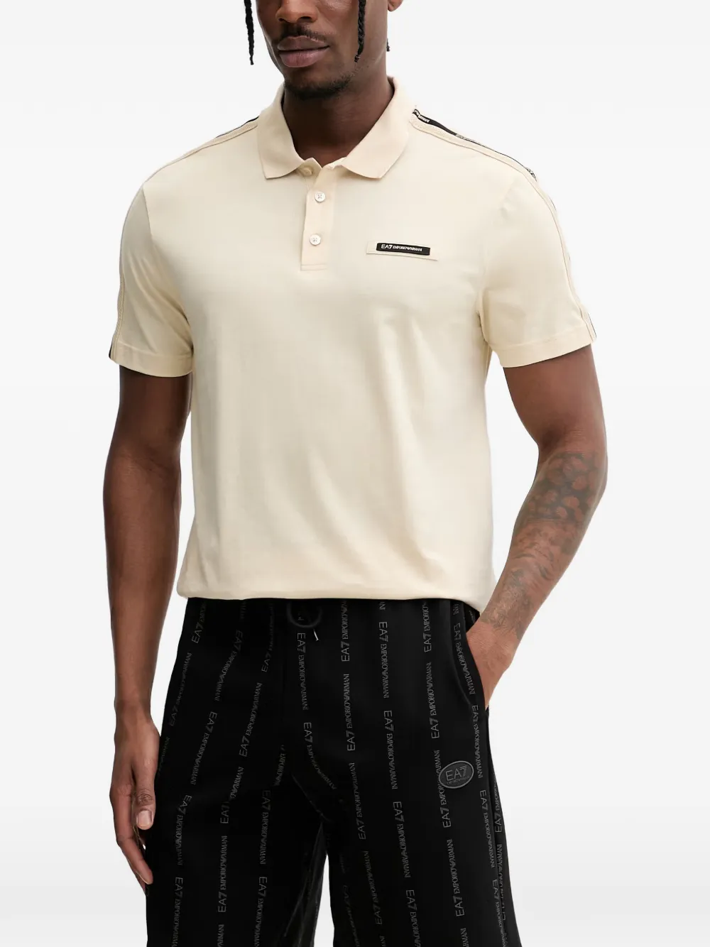 Ea7 Emporio Armani Logo Series polo shirt - Toni neutri