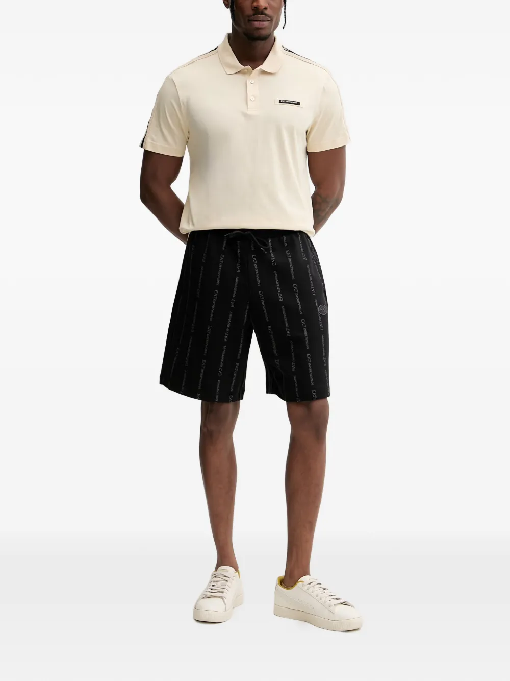 Ea7 Emporio Armani Logo Series poloshirt Beige