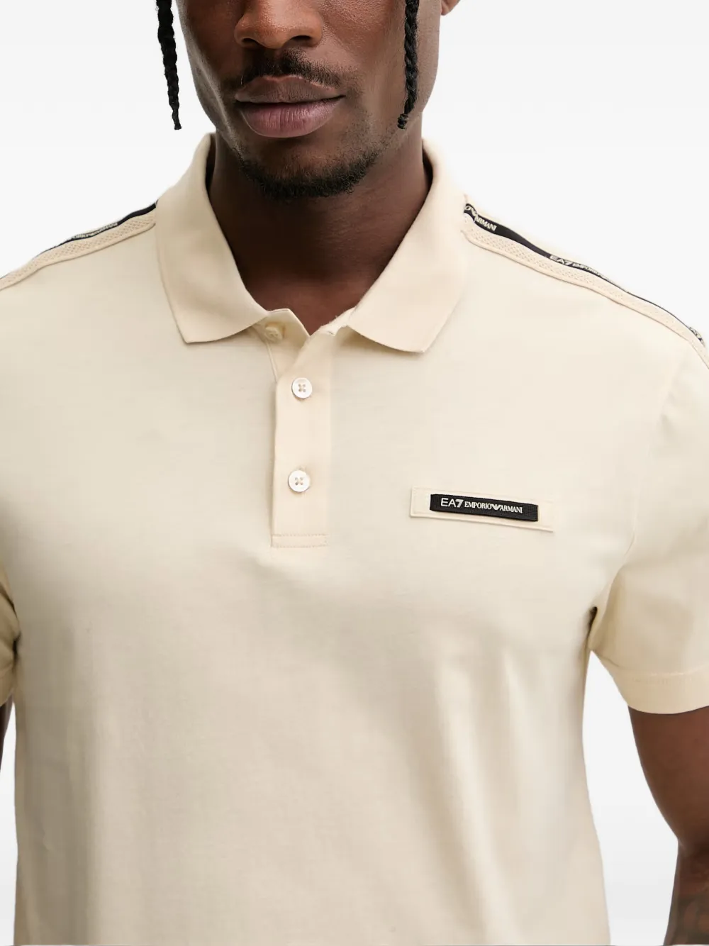 Ea7 Emporio Armani Logo Series poloshirt Beige