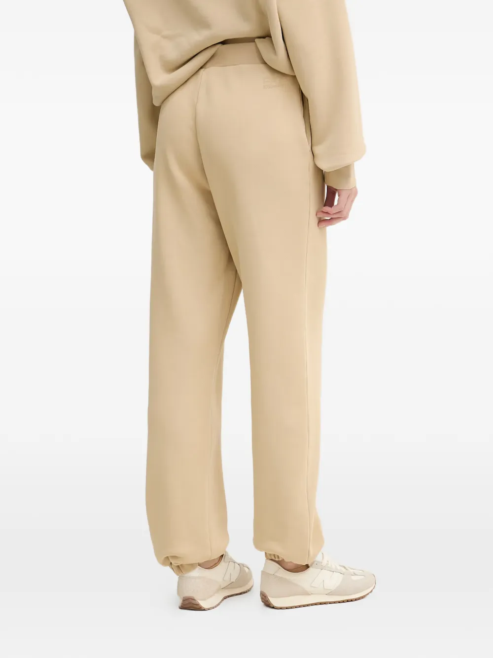 Ea7 Emporio Armani Trainingsbroek met geborduurd logo Beige