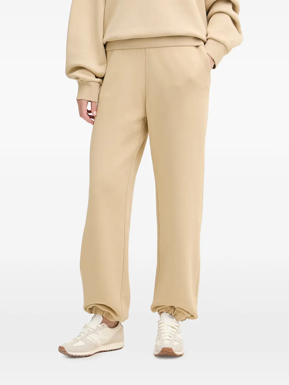 Ea7 Emporio Armani Trainingsbroek met geborduurd logo Beige