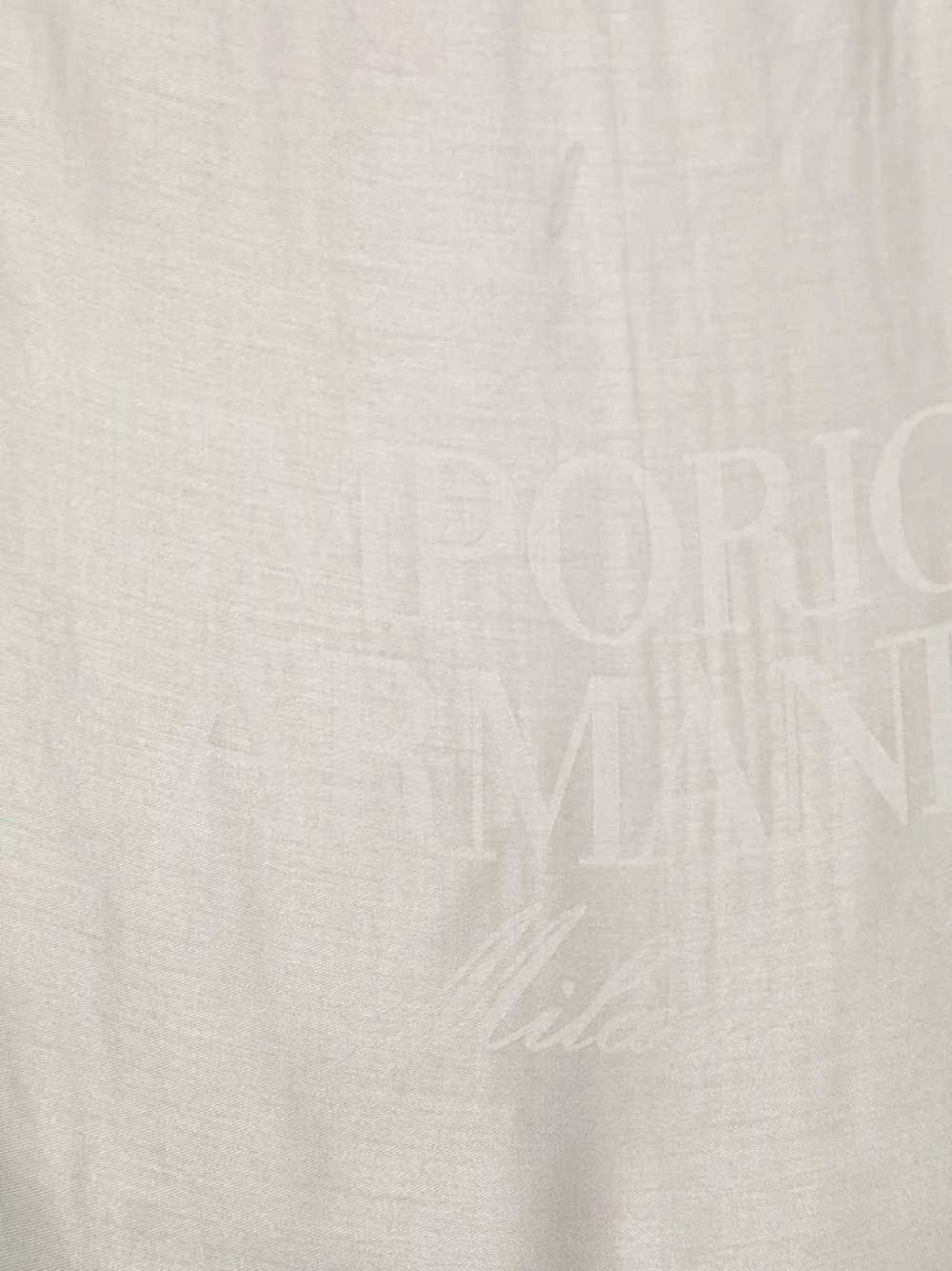 Emporio Armani Sjaal met franje en logo-jacquard Beige