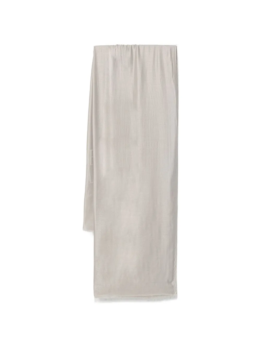Emporio Armani logo-jacquard frayed-edge scarf - Toni neutri