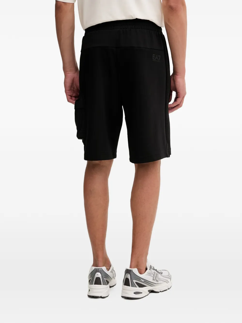 Ea7 Emporio Armani Bermuda shorts met logopatch Zwart