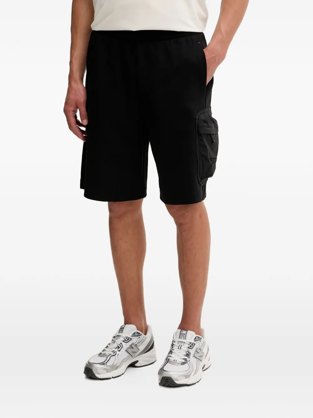 Ea7 Emporio Armani logo-patch bermuda shorts - Schwarz