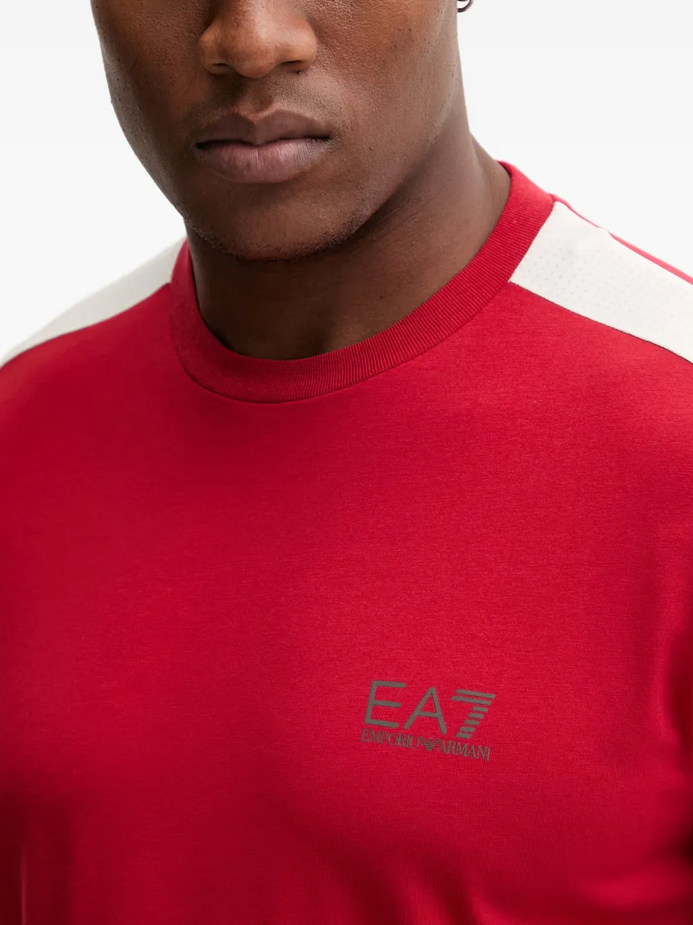 Ea7 Emporio Armani T-shirt met ronde hals Rood