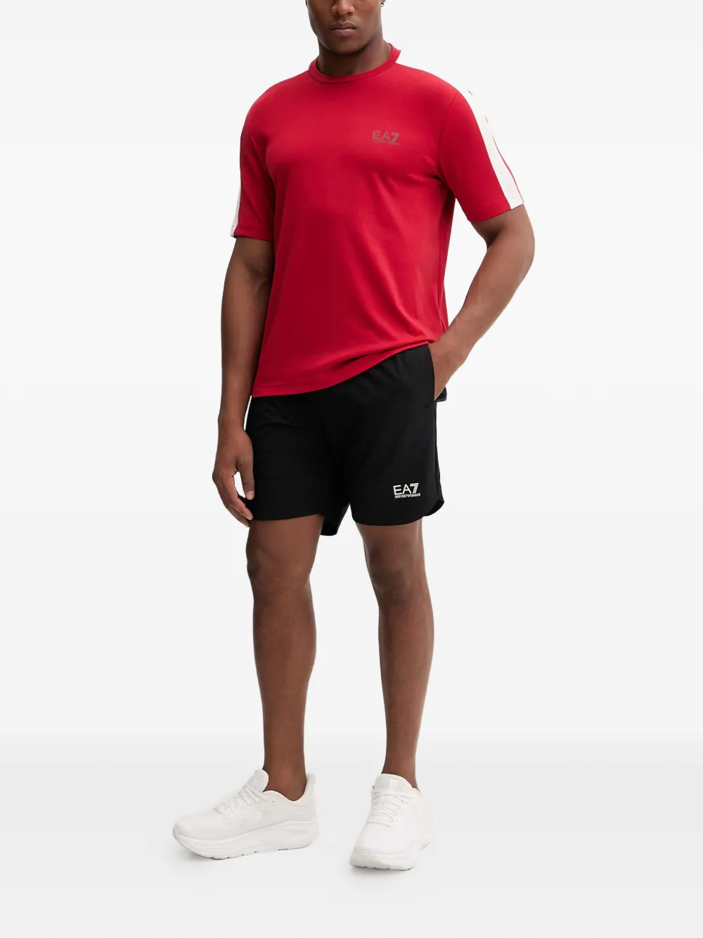 Ea7 Emporio Armani T-shirt met ronde hals Rood