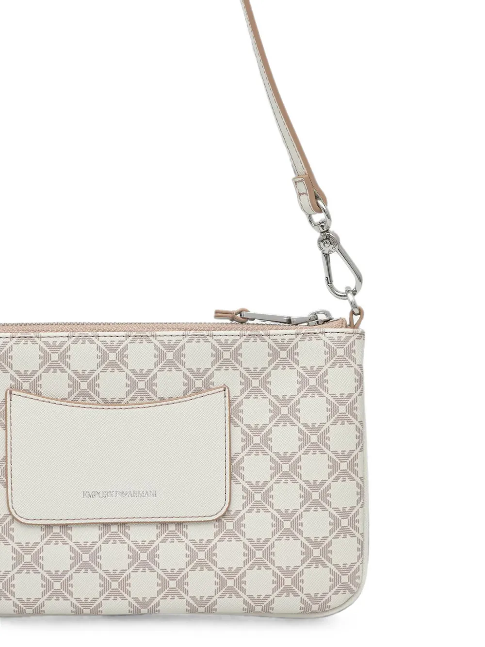 Emporio Armani Schoudertas met monogram-print Beige