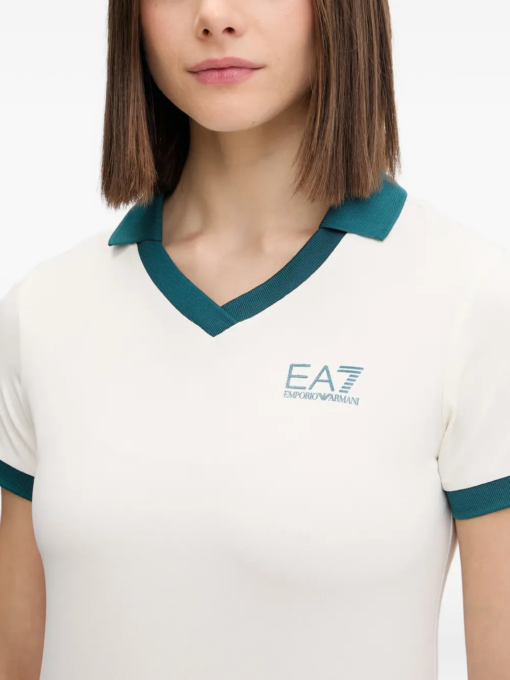 Ea7 Emporio Armani T-shirt met logoprint Wit