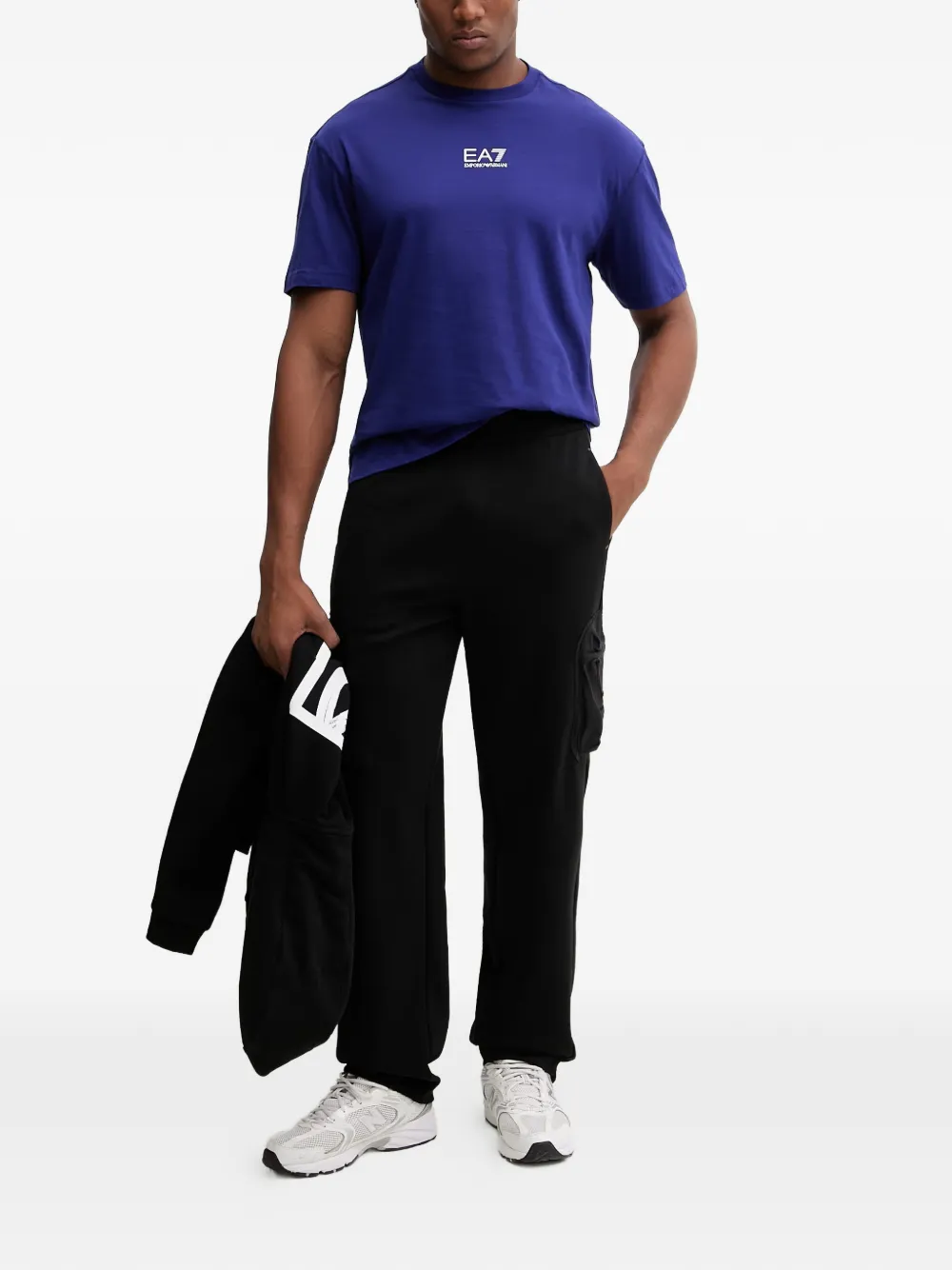 Ea7 Emporio Armani T-shirt met grafische print Blauw