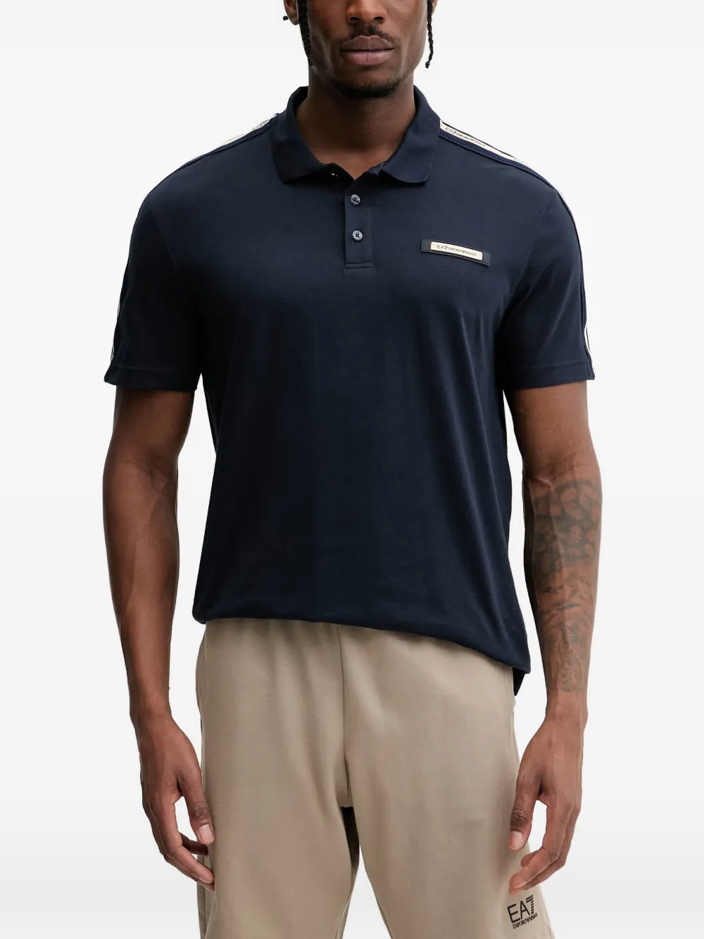 Ea7 Emporio Armani Logo Series polo shirt - Blu