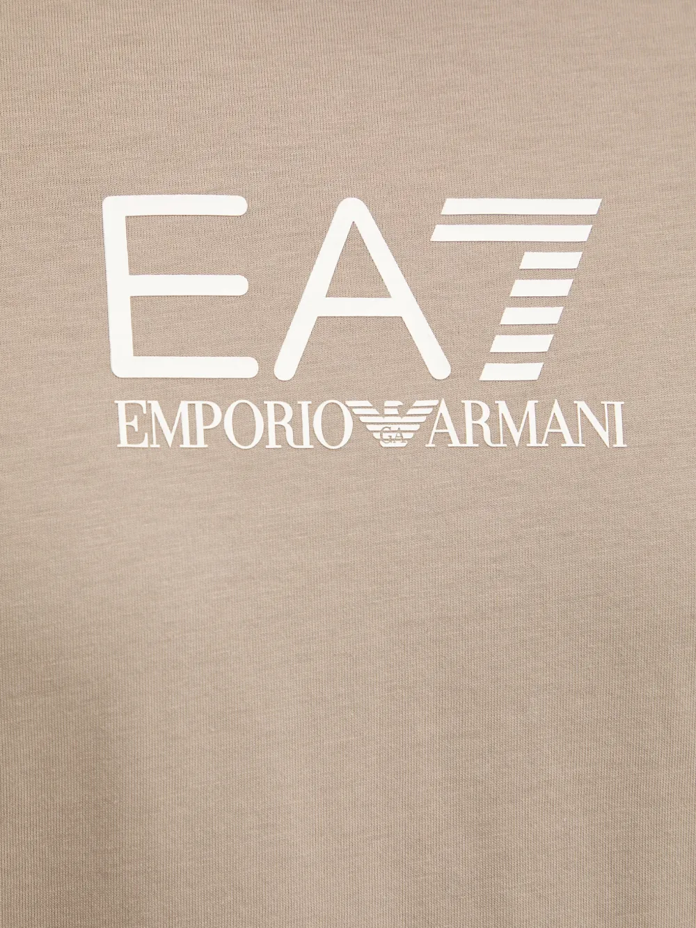 Ea7 Emporio Armani T-shirt met colourblocking en logoprint Beige