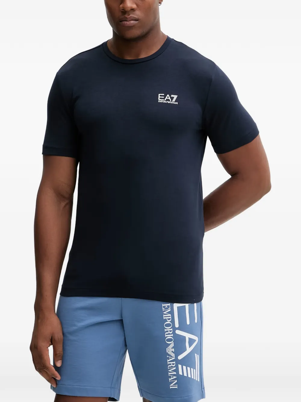 Ea7 Emporio Armani logo-print T-shirt - Blu