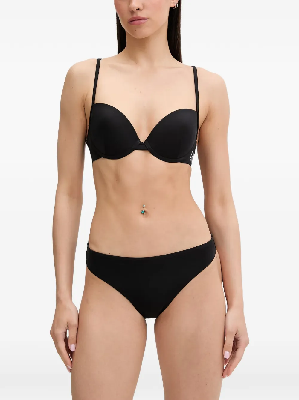 Ea7 Emporio Armani logo-print bikini - Nero