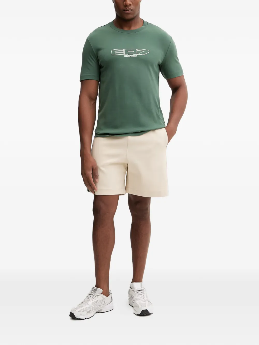 Ea7 Emporio Armani T-shirt met logo Groen