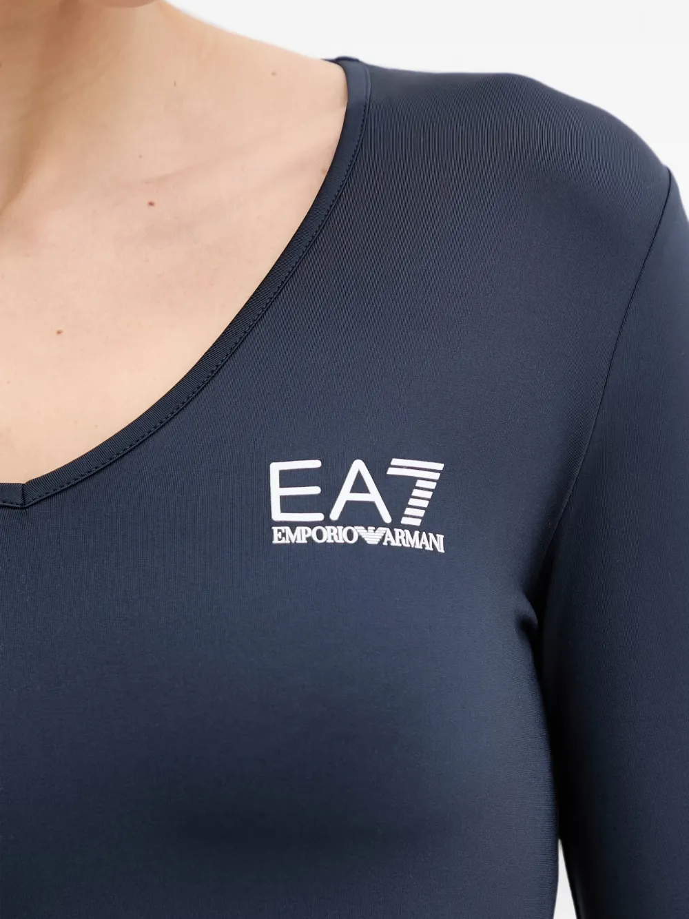 Ea7 Emporio Armani Tennis Pro Ventus7 T-shirt met logoprint Blauw