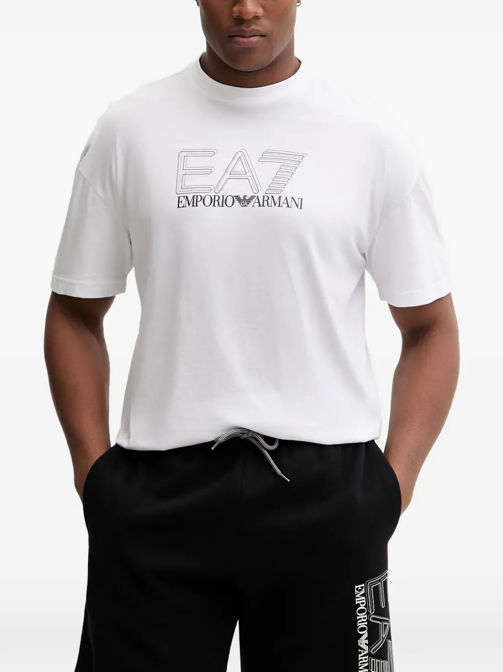 Ea7 Emporio Armani logo-print T-shirt - Bianco