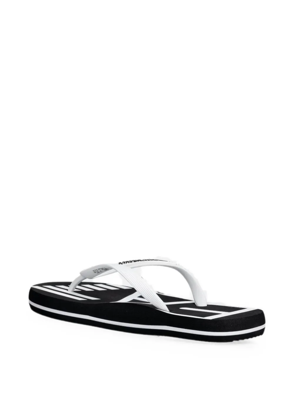 Ea7 Emporio Armani logo-print flip-flops Zwart