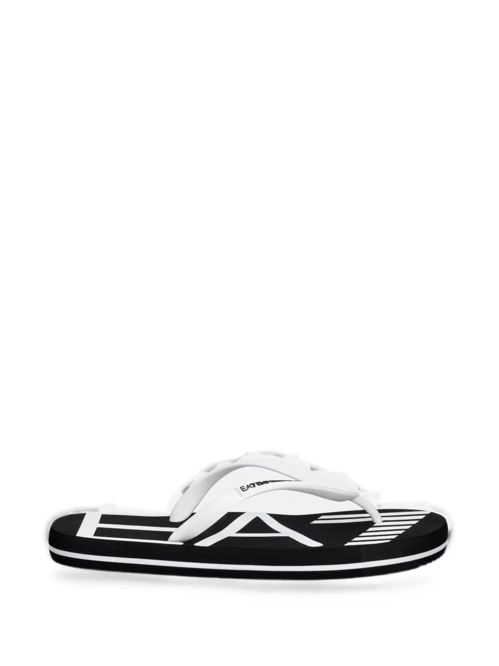 Ea7 Emporio Armani logo-print flip-flops - Schwarz