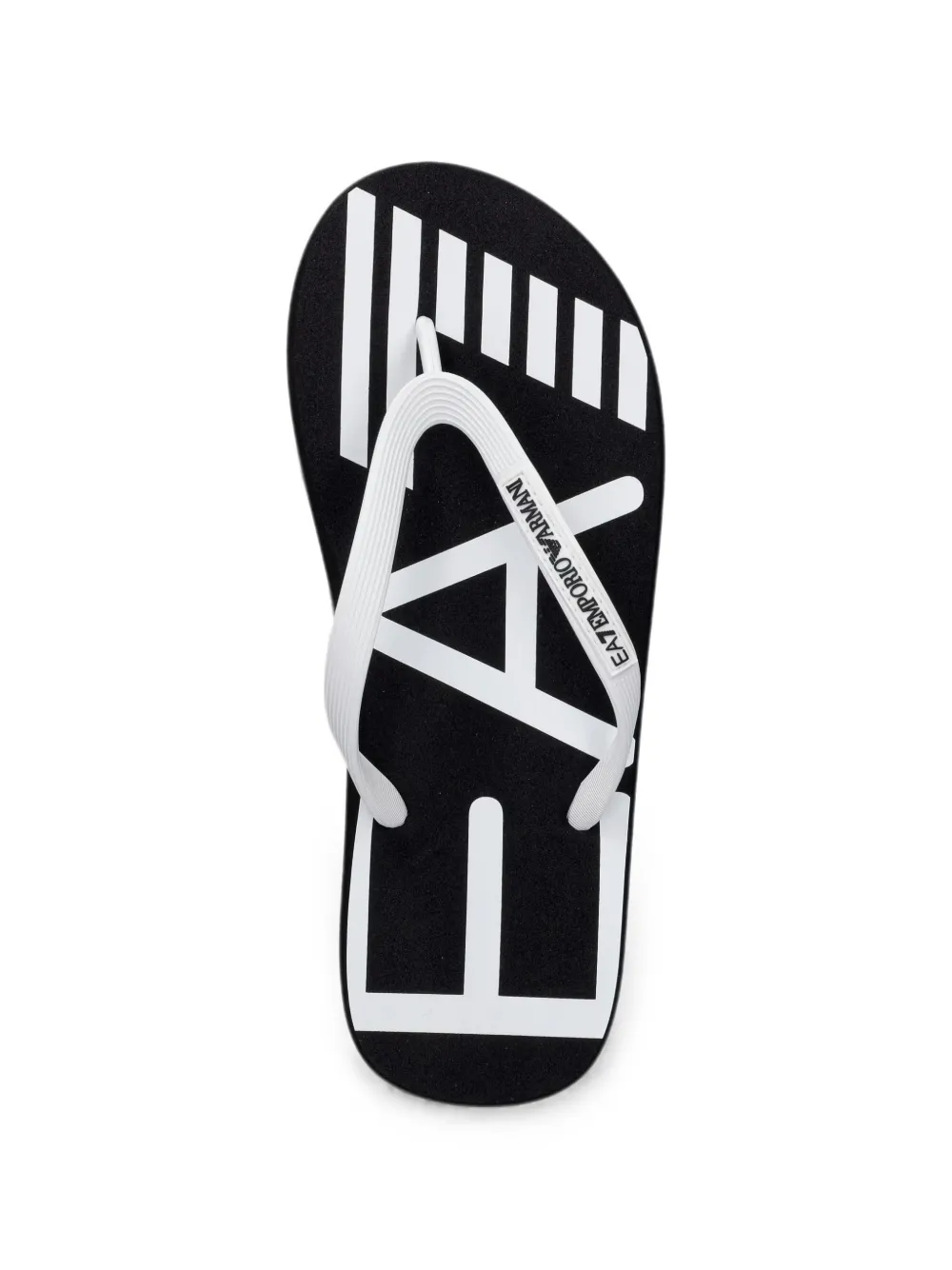 Ea7 Emporio Armani logo-print flip-flops Zwart