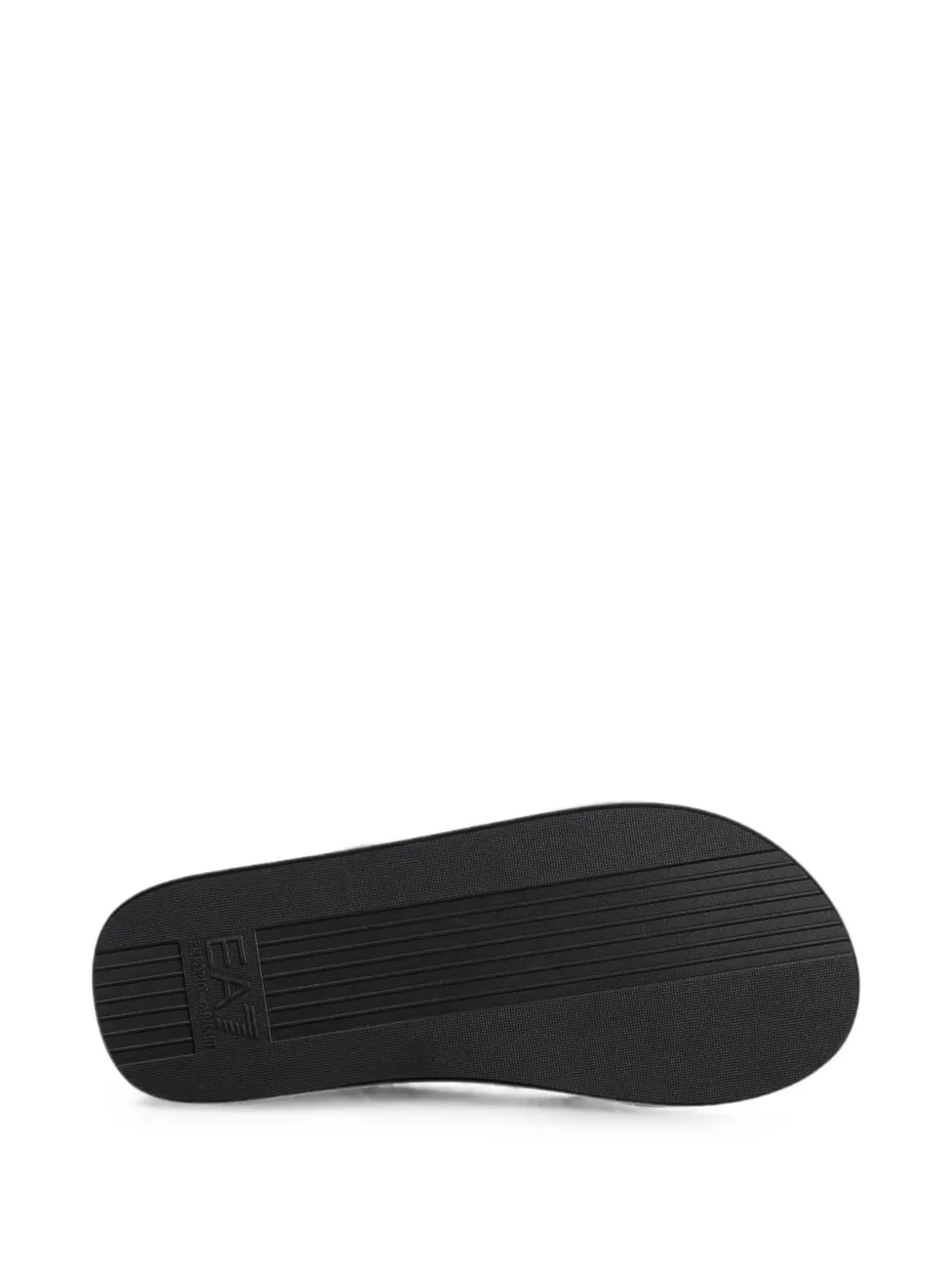 Ea7 Emporio Armani logo-print flip-flops Zwart