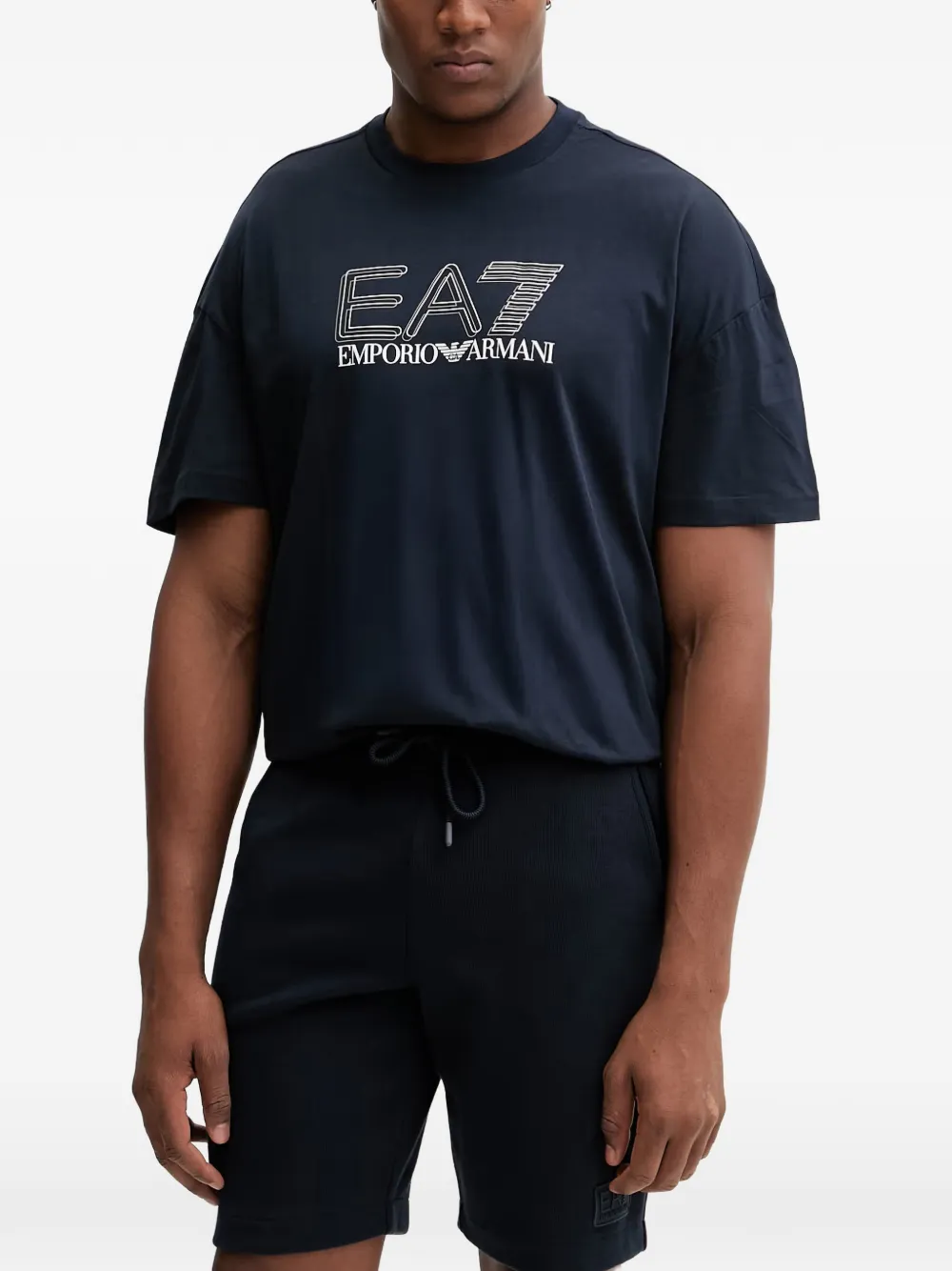 Ea7 Emporio Armani logo-print T-shirt - Blu