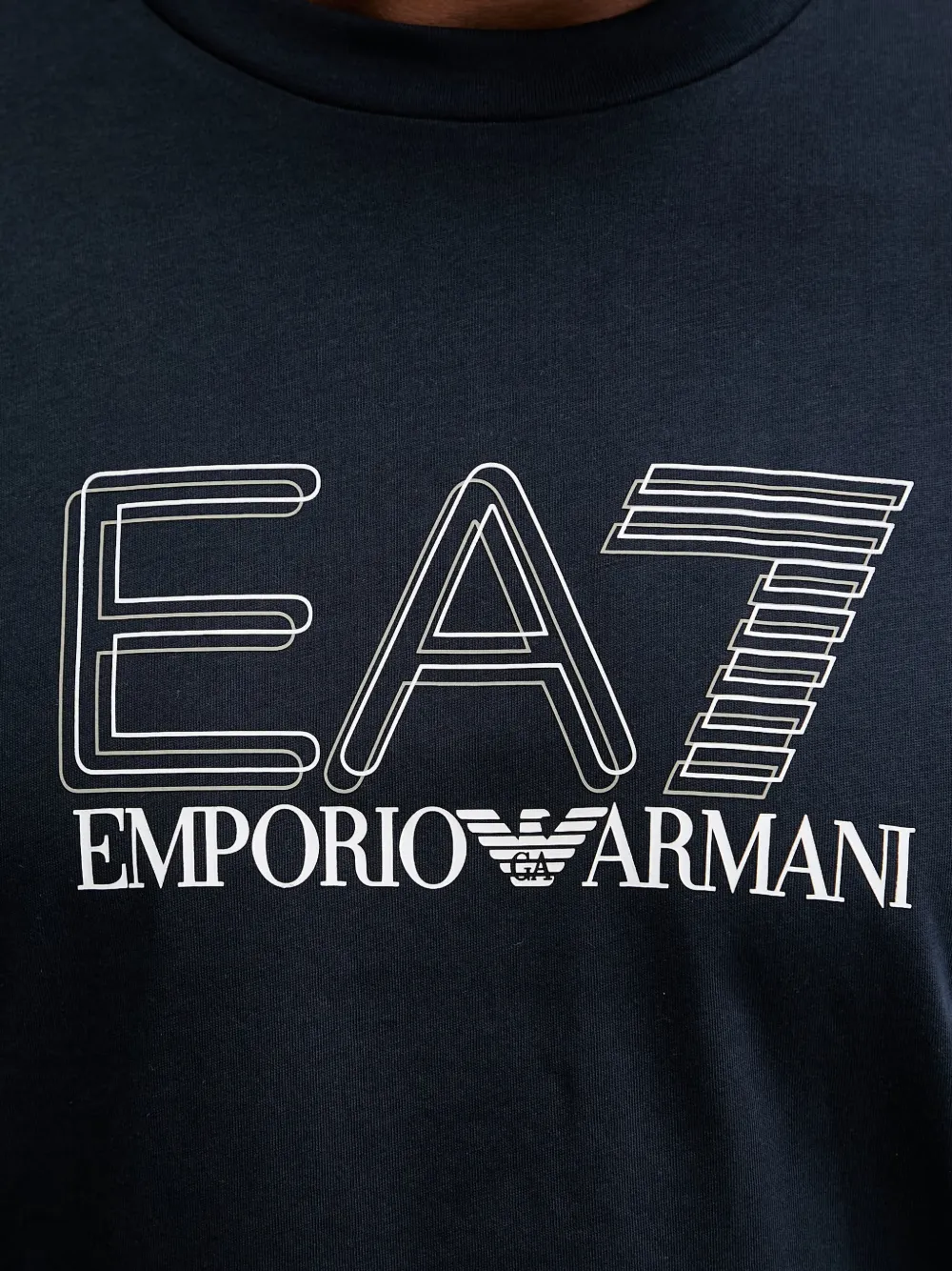 Ea7 Emporio Armani T-shirt met logoprint Blauw
