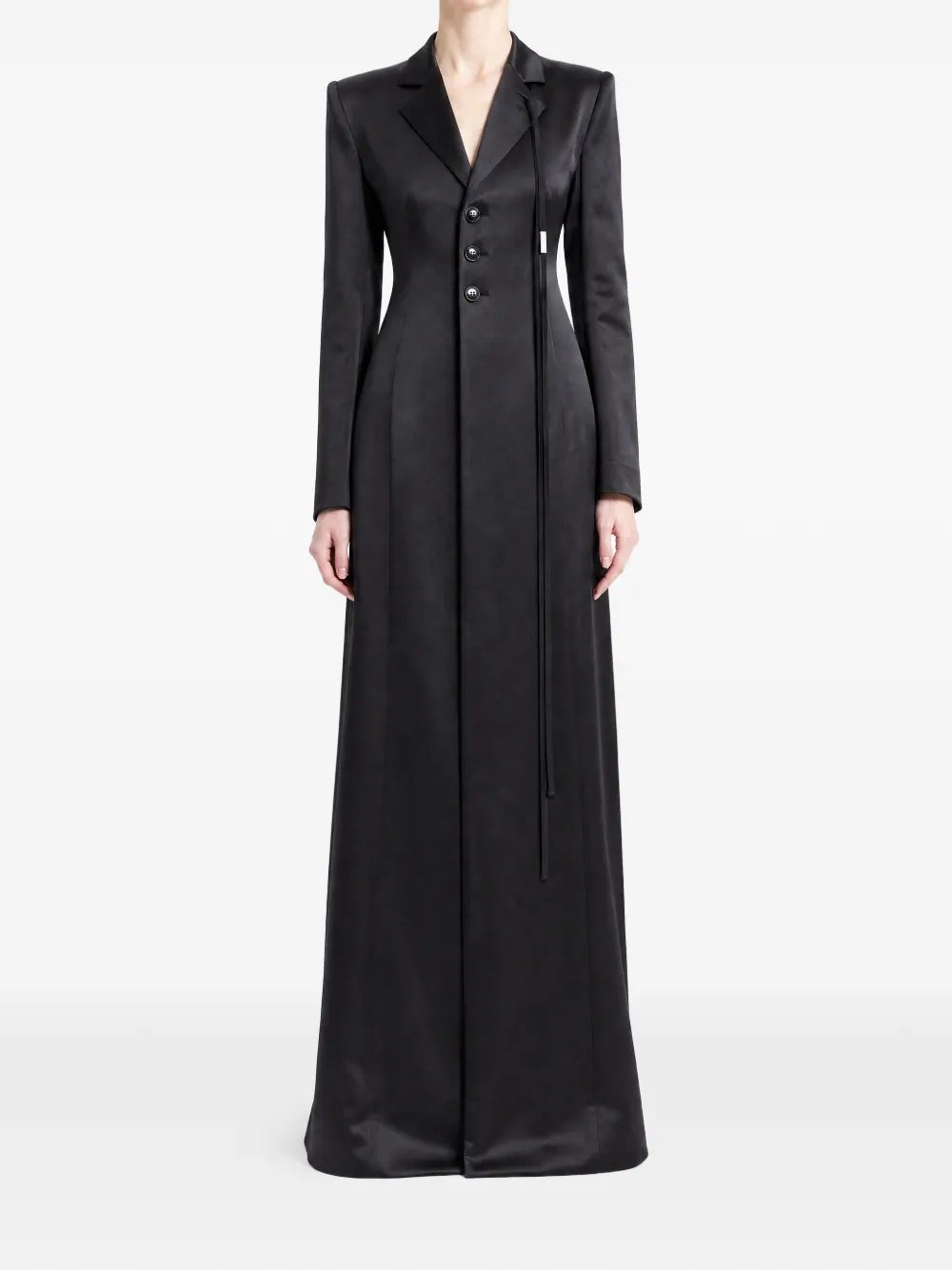  Ann Demeulemeester Abrigo Largo Con Botones - Negro 