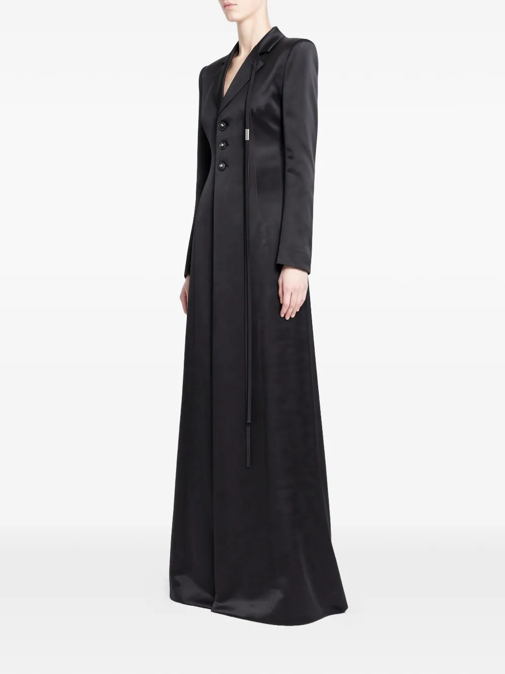  Ann Demeulemeester Abrigo Largo Con Botones - Negro 