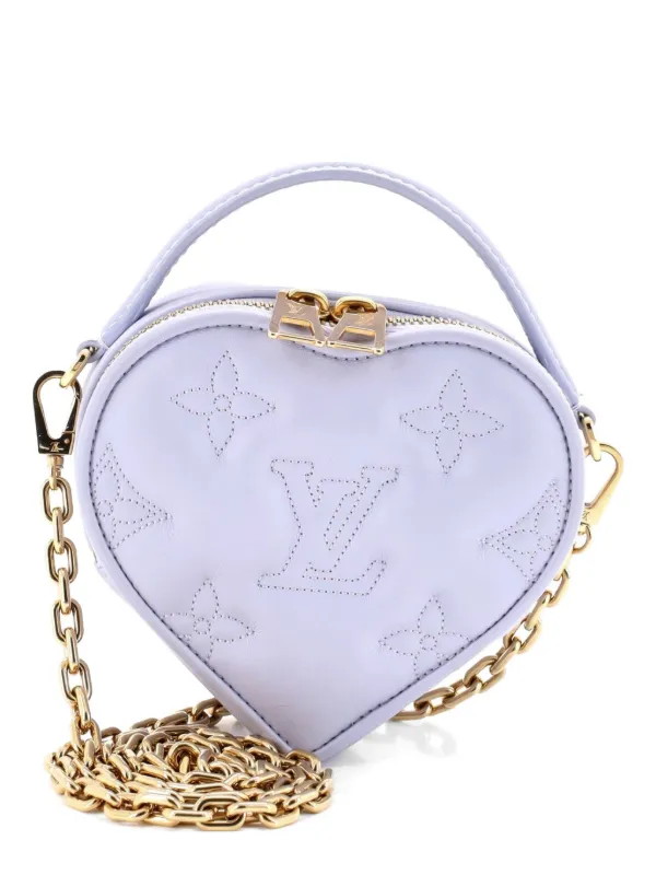 Louis Vuitton Pre-owned Pop My Heart Pouch Bag Bubblegram Leather Crossbody Bag in Purple