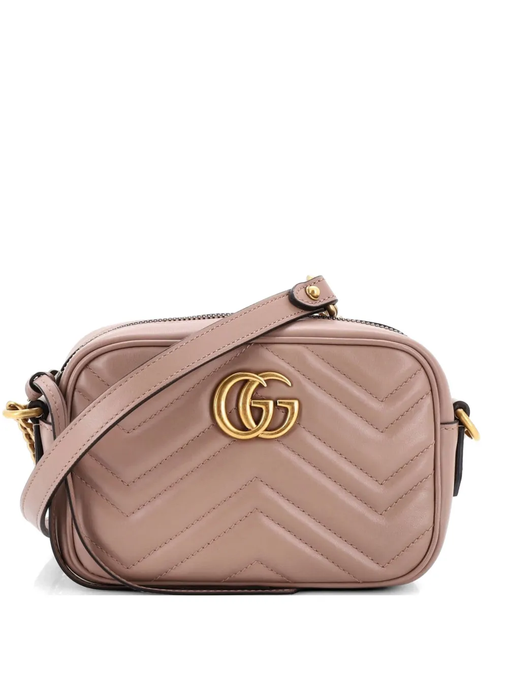 Gucci Pre-Owned Borsa a tracolla GG Marmont mini in pelle matelassé - Toni neutri