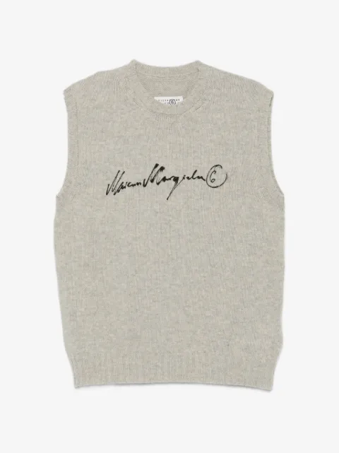 MM6 Maison Margiela logo-print knitted sweater