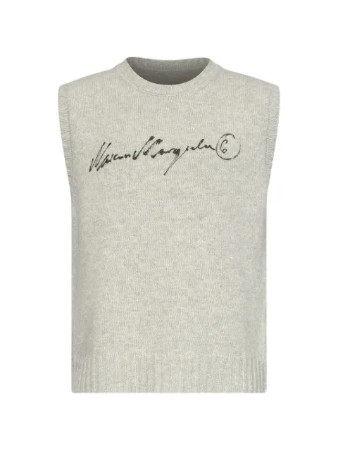 MM6 Maison Margiela suéter tejido con logo estampado