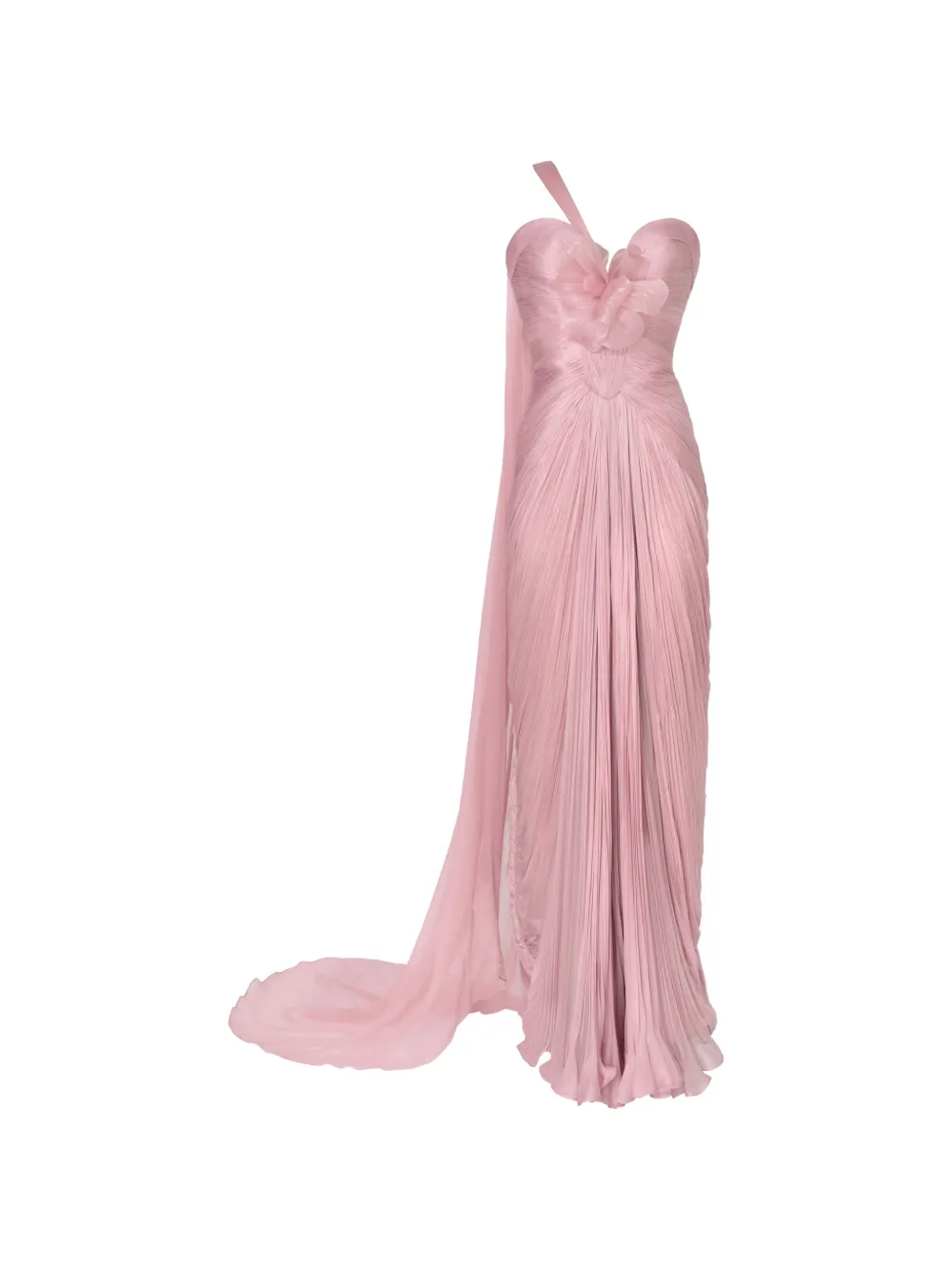 Iris Serban Kaya one-shoulder floral-appliqué maxi dress - Rosa