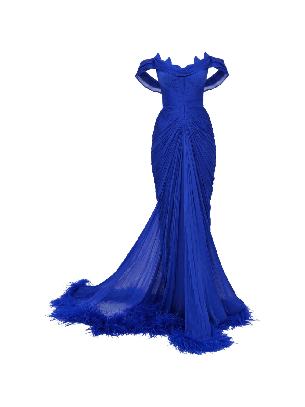 Iris Serban Eleria ruched maxi gown - Blue