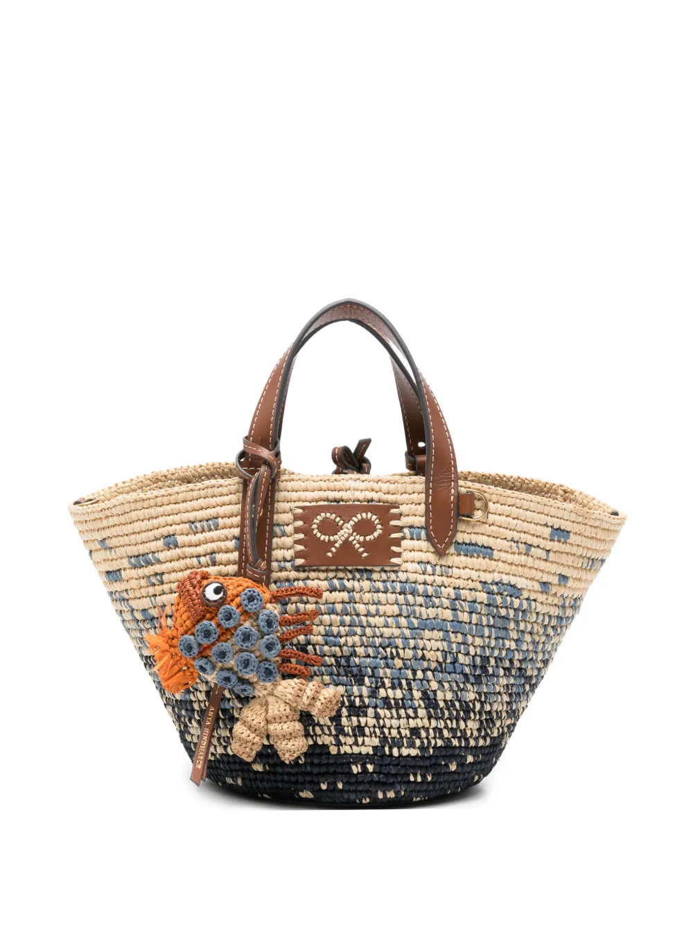 Anya Hindmarch small bow-detail woven tote bag - Toni neutri