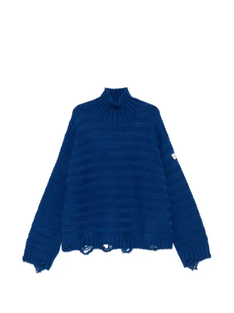 MM6 Maison Margiela Gerippter Pullover im Distressed-Look