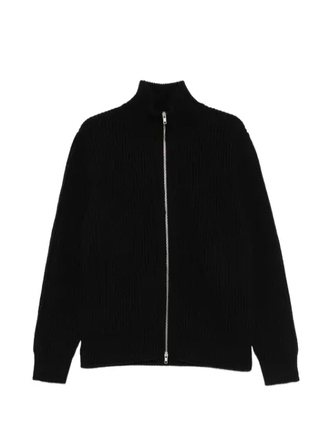 MM6 Maison Margiela ribbed-knit zip-up sweater