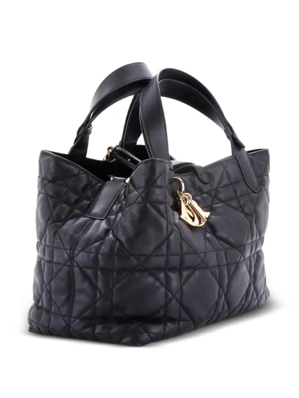 Christian Dior Pre-Owned Toujours Macrocannage Quilt Calfskin Medium tote bag - Black