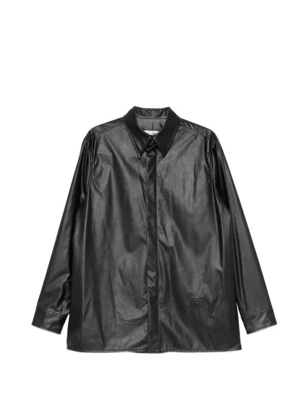 MM6 Maison Margiela ロゴ シャツ | ブラック | FARFETCH JP