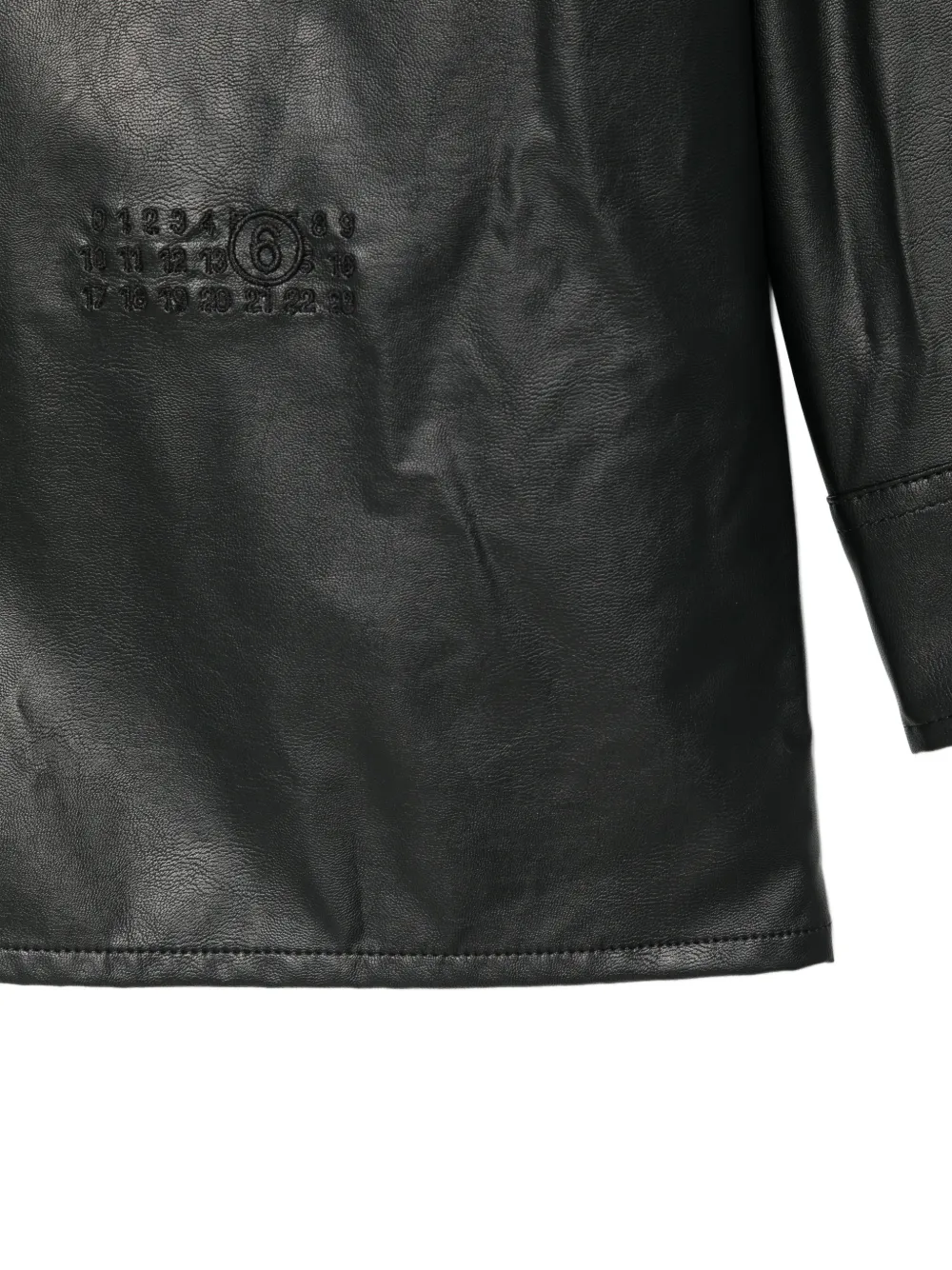 MM6 Maison Margiela Shirt met logo-reliëf Zwart