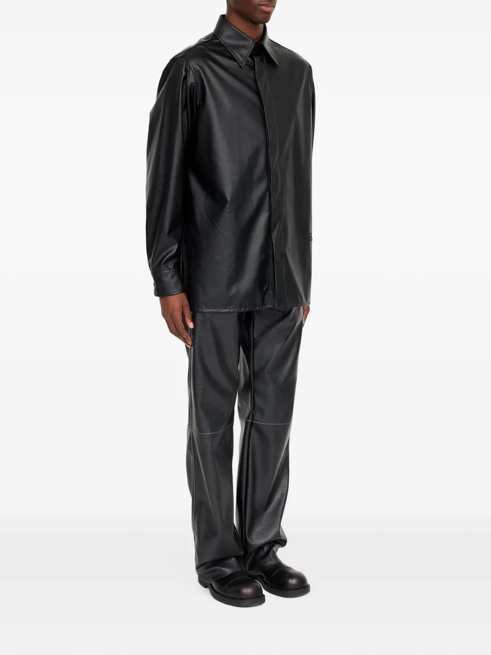MM6 Maison Margiela Shirt met logo-reliëf Zwart