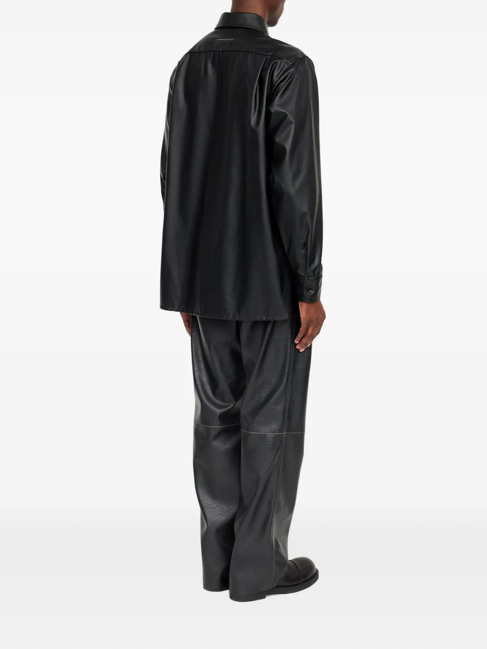 MM6 Maison Margiela Shirt met logo-reliëf Zwart