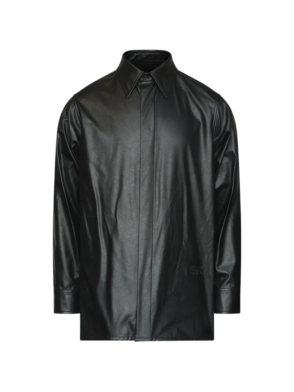 MM6 Maison Margiela Shirt met logo-reliëf Zwart
