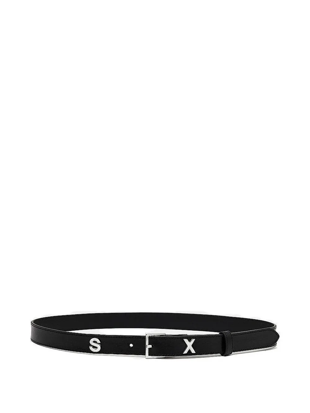 Martine Rose letter-plaque leather belt - Nero