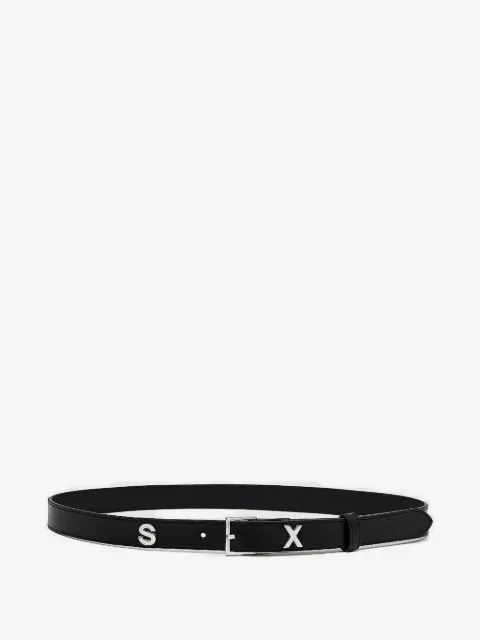 Martine Rose letter-plaque leather belt