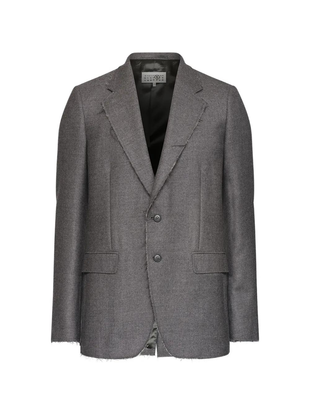 MM6 Maison Margiela Blazer met franje afwerking Grijs