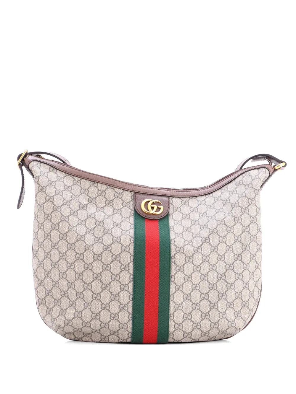 Gucci Pre-Owned Borsa passepartout Ophidia Half Moon GG grande - Marrone