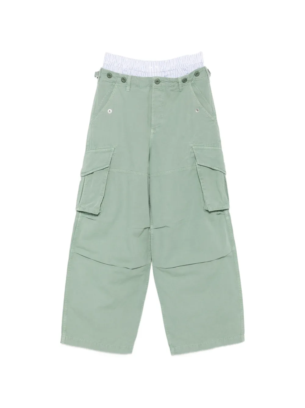 Alexander Wang layered-waistband cargo pants - Green
